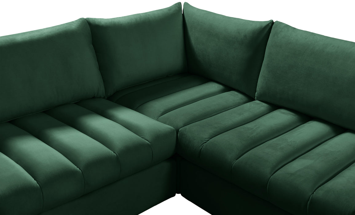 Jacob Green Velvet Modular Sectional - Furniture Stars (Chicago, IL)