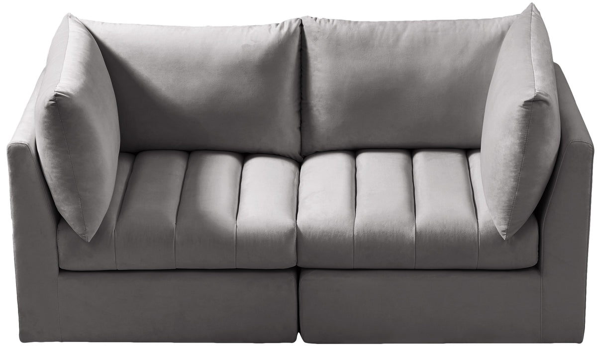 Jacob Grey Velvet Modular Sofa