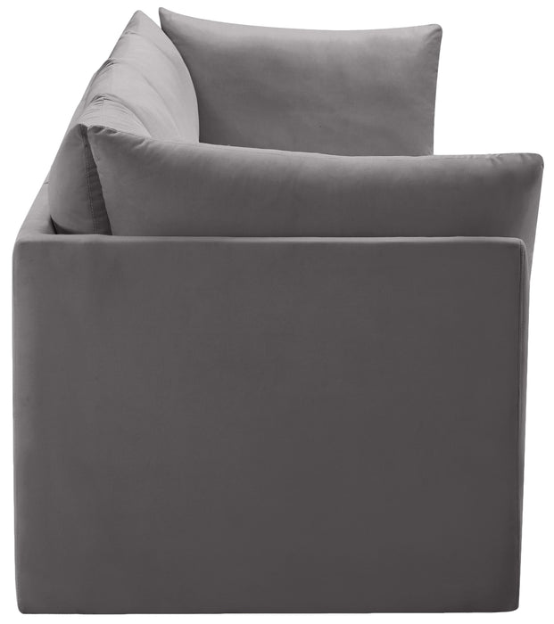 Jacob Grey Velvet Modular Sofa - Furniture Stars (Chicago, IL)