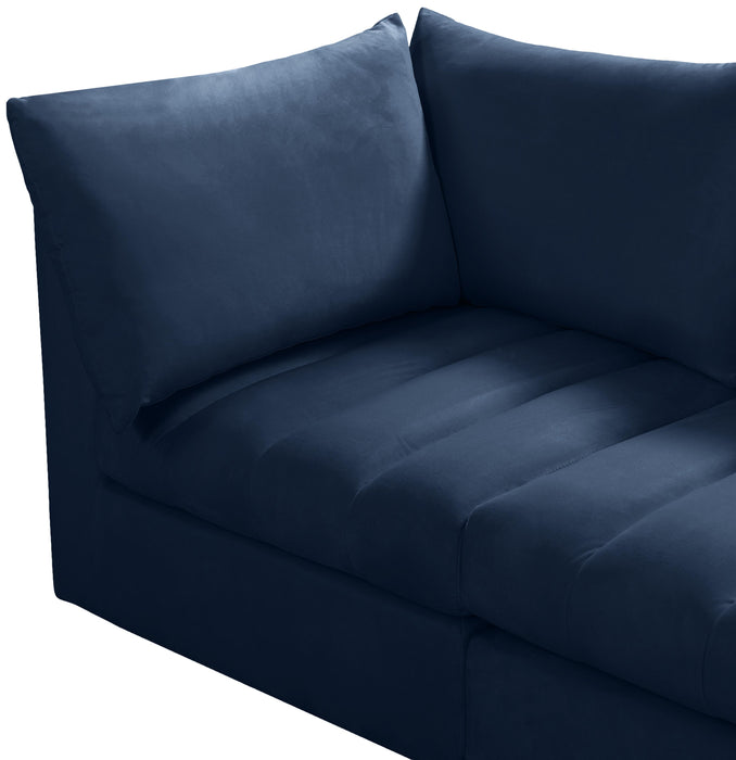 Jacob Navy Velvet Modular Sofa - Furniture Stars (Chicago, IL)