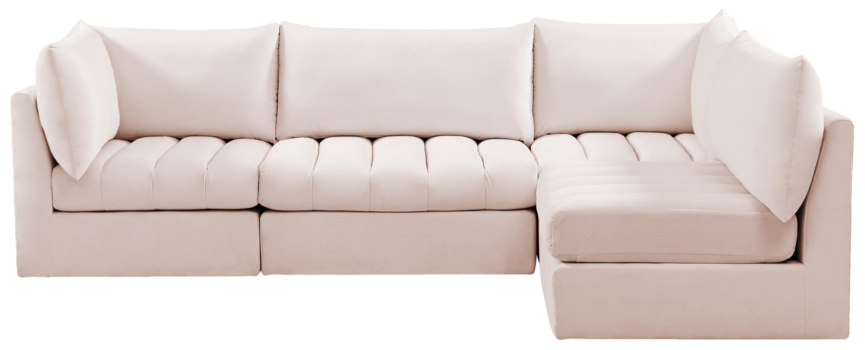 Jacob Pink Velvet Modular Sectional