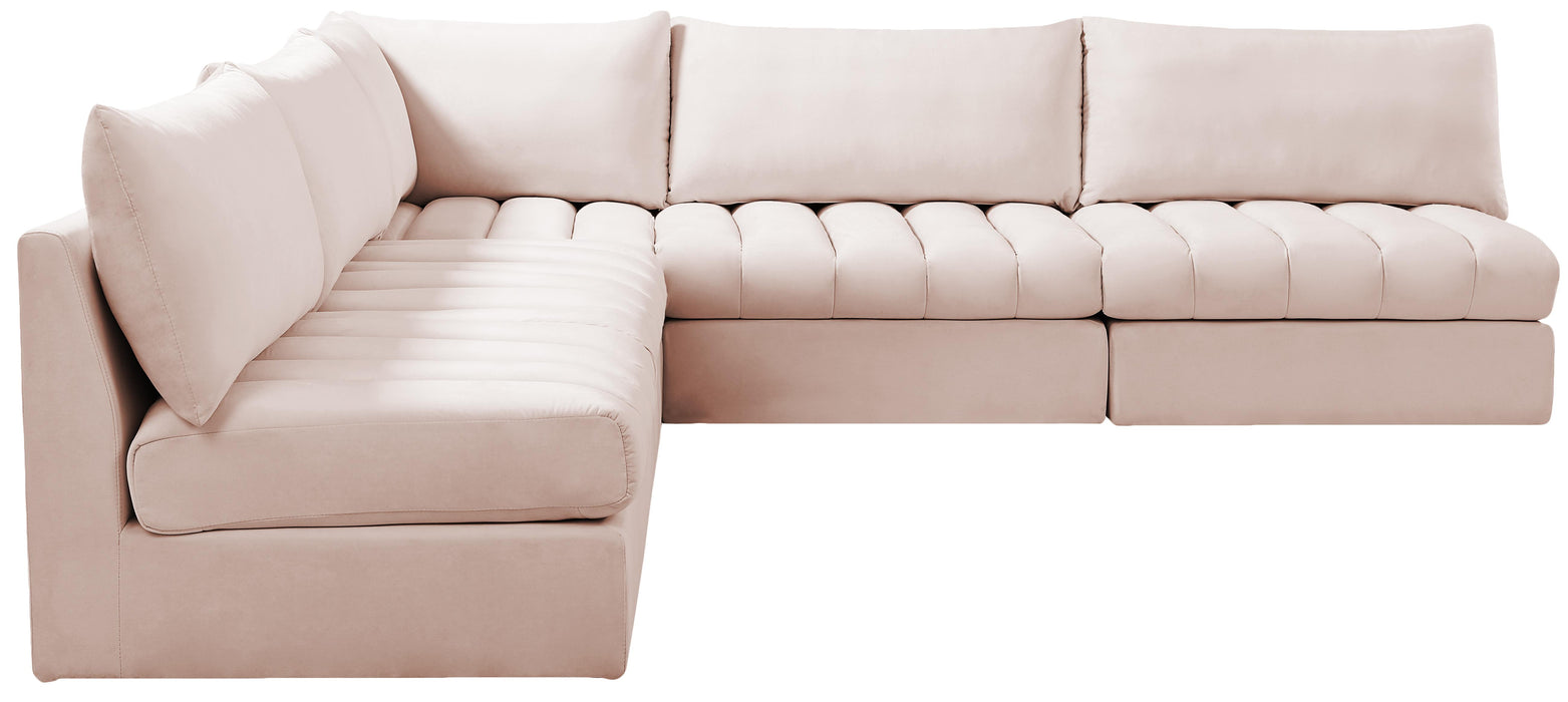 Jacob Pink Velvet Modular Sectional