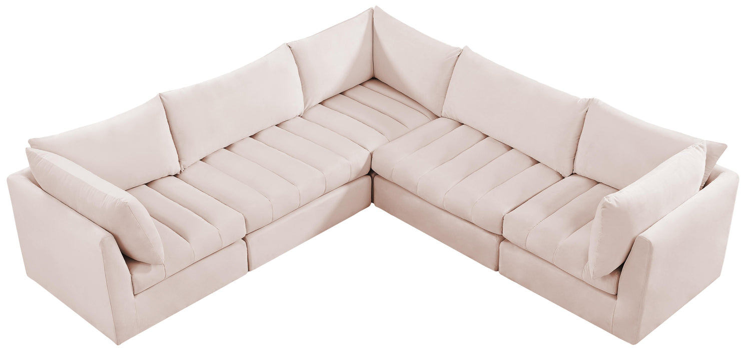 Jacob Pink Velvet Modular Sectional