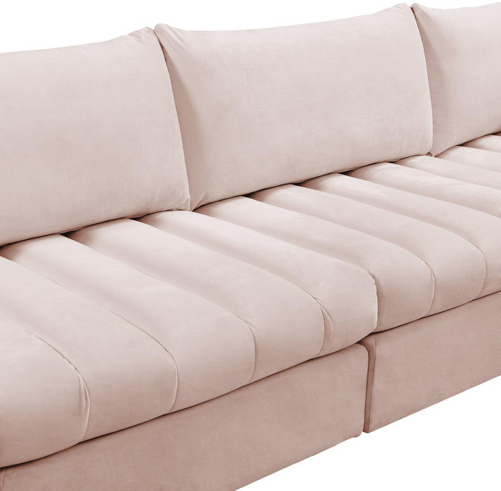 Jacob Pink Velvet Modular Sectional - Furniture Stars (Chicago, IL)