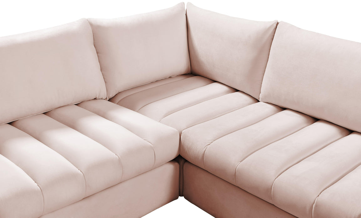 Jacob Pink Velvet Modular Sectional - Furniture Stars (Chicago, IL)