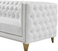 Michelle White Faux Leather Sofa - Furniture Stars (Chicago, IL)