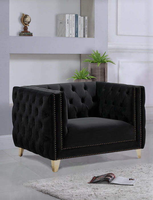 Michelle Black Velvet Chair