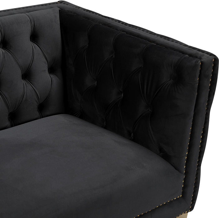 Michelle Black Velvet Loveseat - Furniture Stars (Chicago, IL)