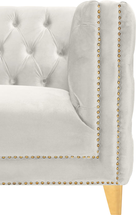 Michelle Cream Velvet Chair - Furniture Stars (Chicago, IL)