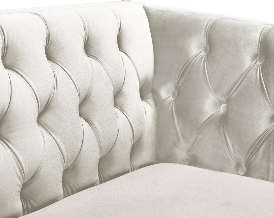 Michelle Cream Velvet Chair - Furniture Stars (Chicago, IL)