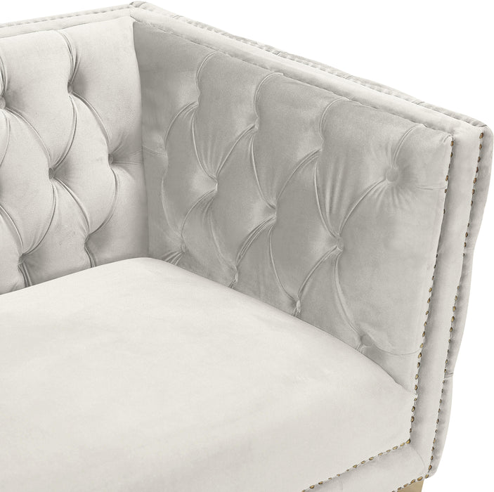Michelle Cream Velvet Chair - Furniture Stars (Chicago, IL)