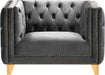 Michelle Grey Velvet Chair - Furniture Stars (Chicago, IL)