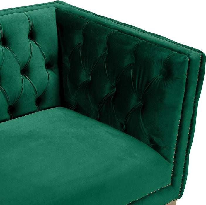 Michelle Green Velvet Loveseat - Furniture Stars (Chicago, IL)