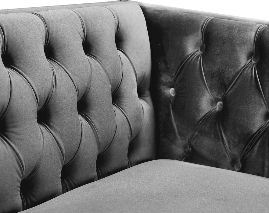 Michelle Grey Velvet Chair - Furniture Stars (Chicago, IL)