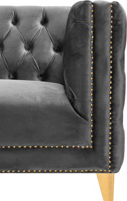 Michelle Grey Velvet Chair - Furniture Stars (Chicago, IL)