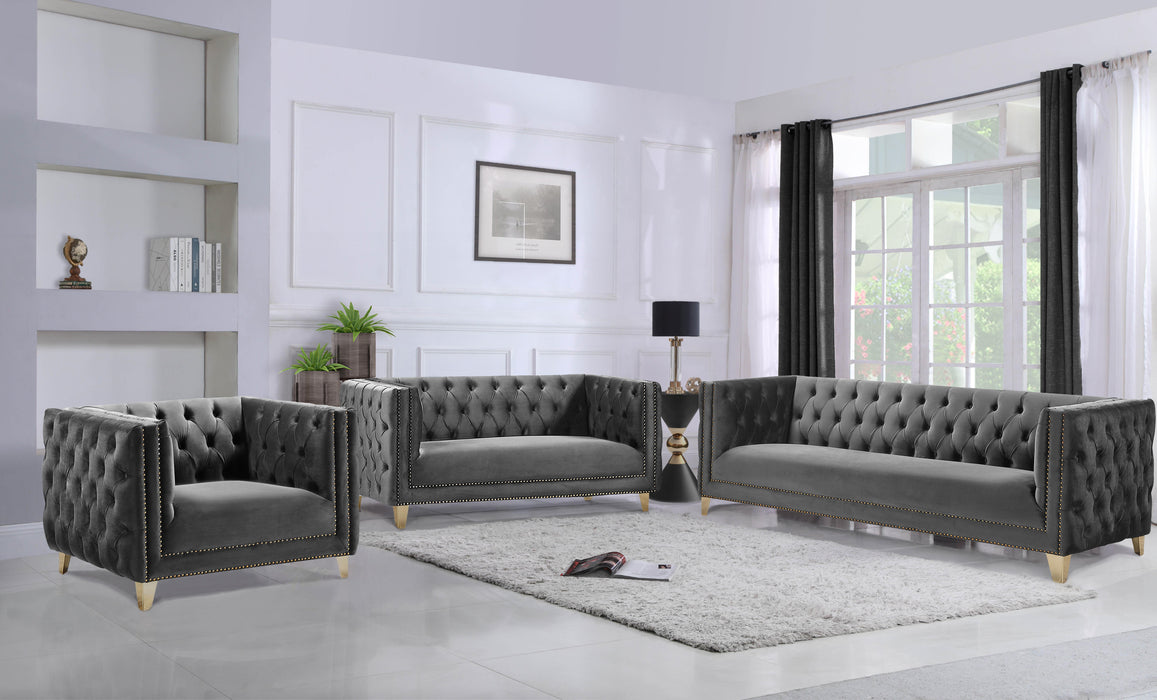 Michelle Grey Velvet Sofa - Furniture Stars (Chicago, IL)