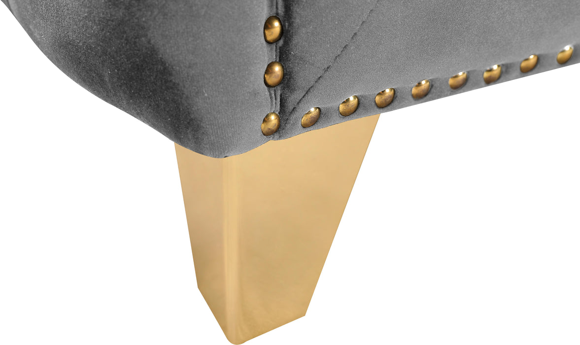 Michelle Grey Velvet Chair - Furniture Stars (Chicago, IL)