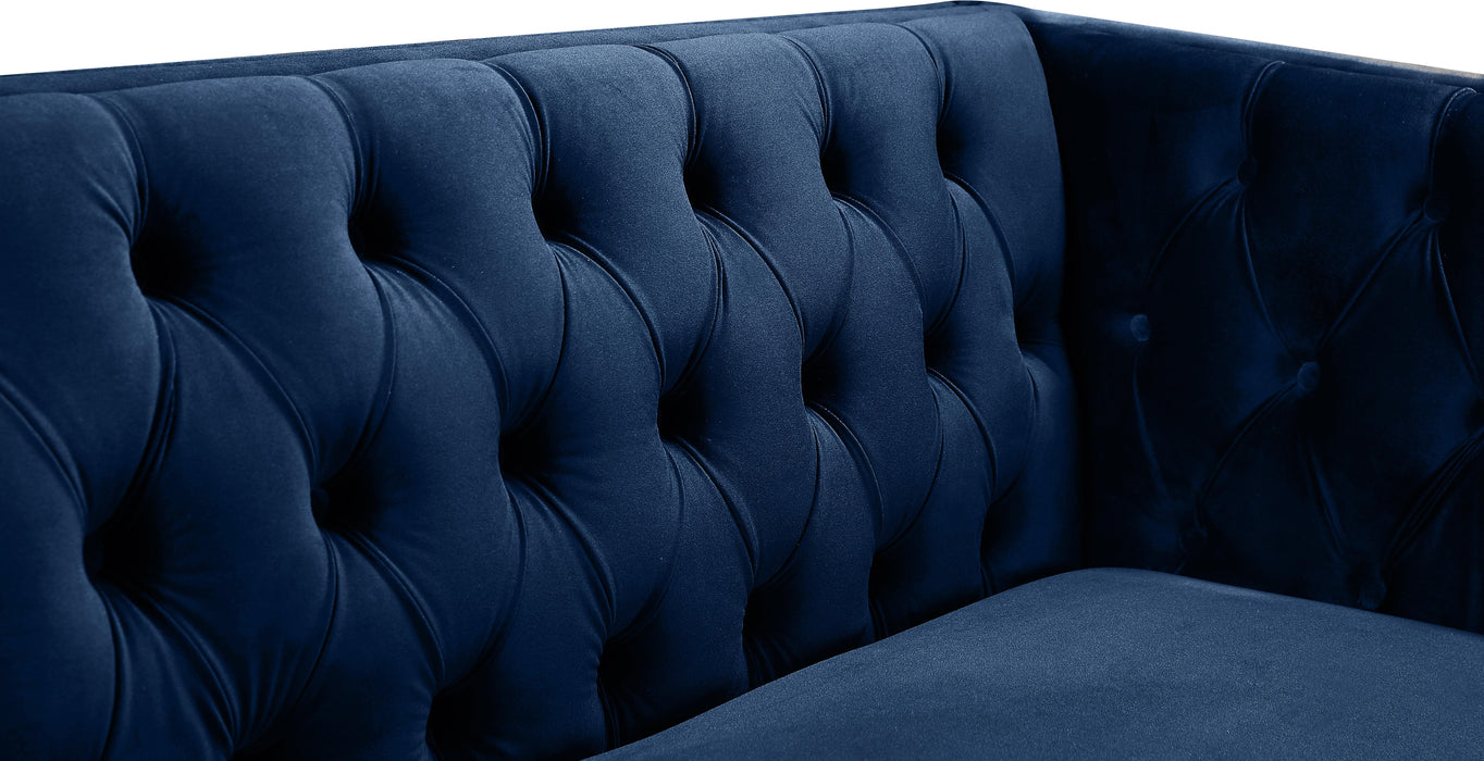 Michelle Navy Velvet Sofa - Furniture Stars (Chicago, IL)