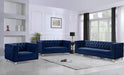 Michelle Navy Velvet Loveseat - Furniture Stars (Chicago, IL)