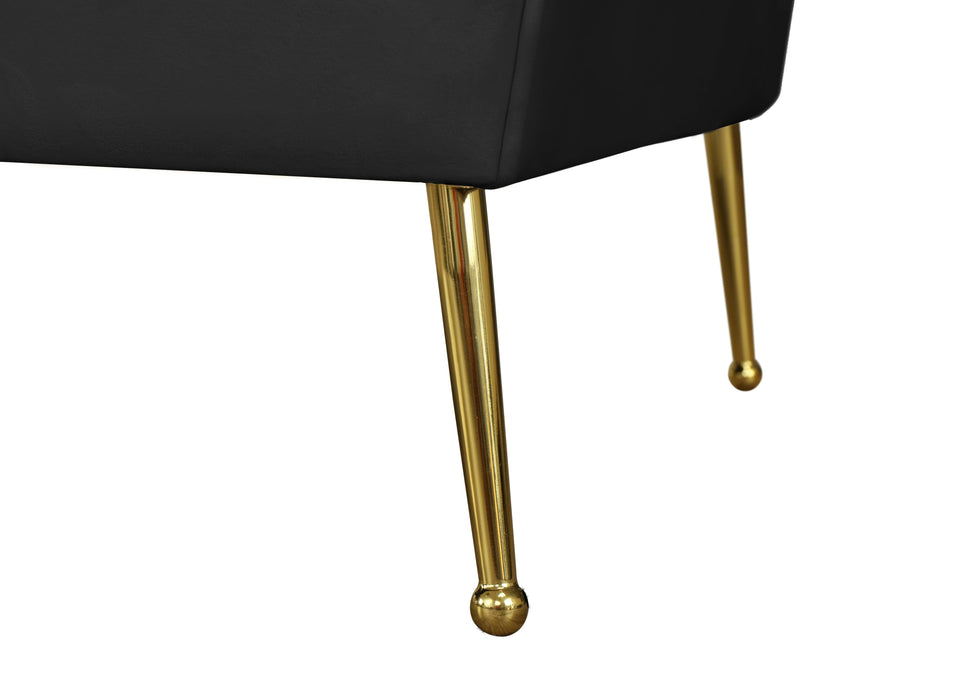 Hermosa Black Velvet Sofa - Furniture Stars (Chicago, IL)