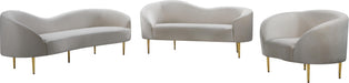 Ritz Cream Velvet Sofa - Furniture Stars (Chicago, IL)