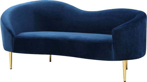 Ritz Navy Velvet Loveseat image