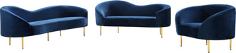 Ritz Navy Velvet Loveseat - Furniture Stars (Chicago, IL)