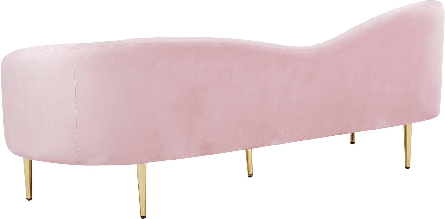 Ritz Pink Velvet Sofa