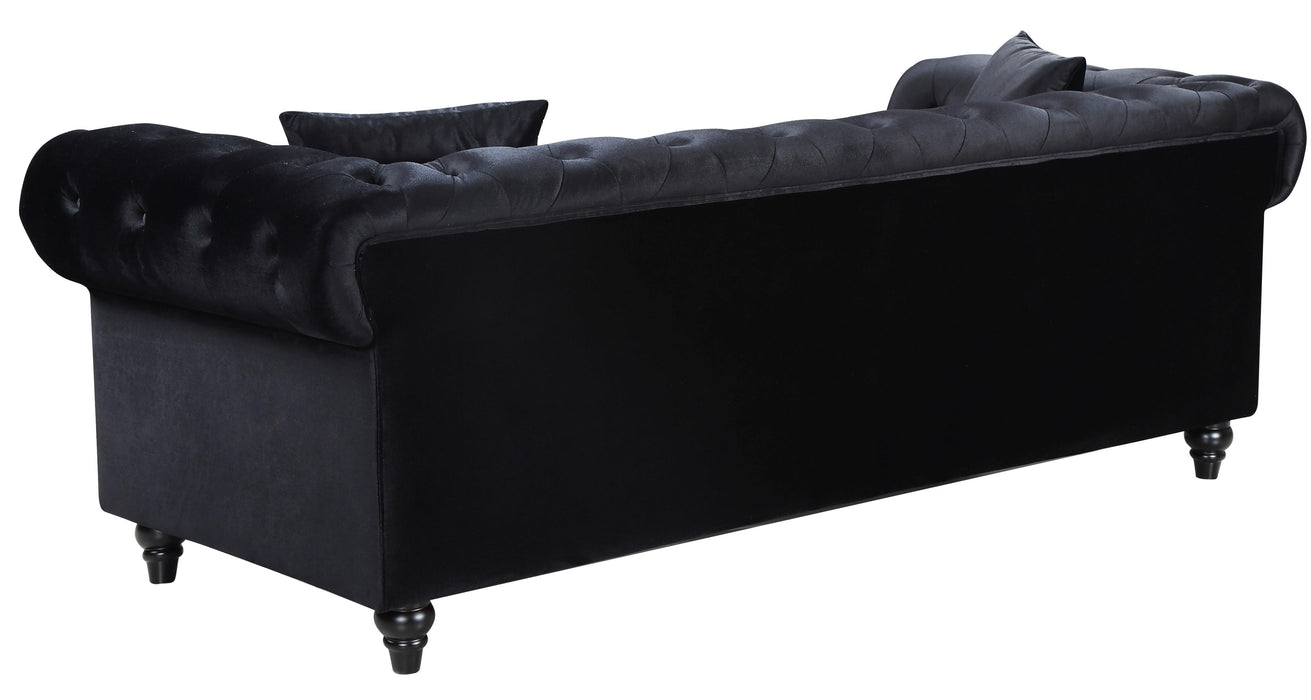 Chesterfield Black Velvet Sofa - Furniture Stars (Chicago, IL)