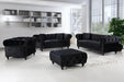 Chesterfield Black Velvet Ottoman - Furniture Stars (Chicago, IL)