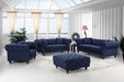 Chesterfield Navy Linen Loveseat - Furniture Stars (Chicago, IL)