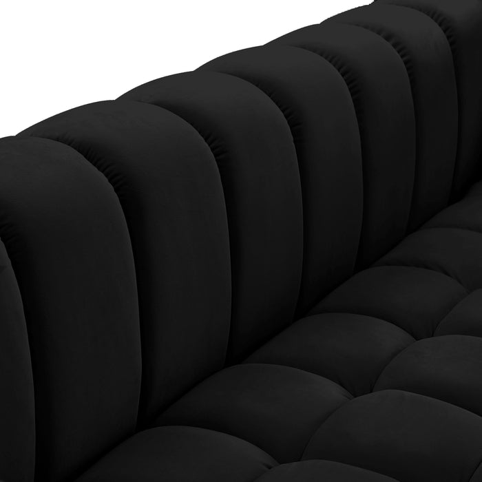 Gwen Black Velvet Sofa - Furniture Stars (Chicago, IL)