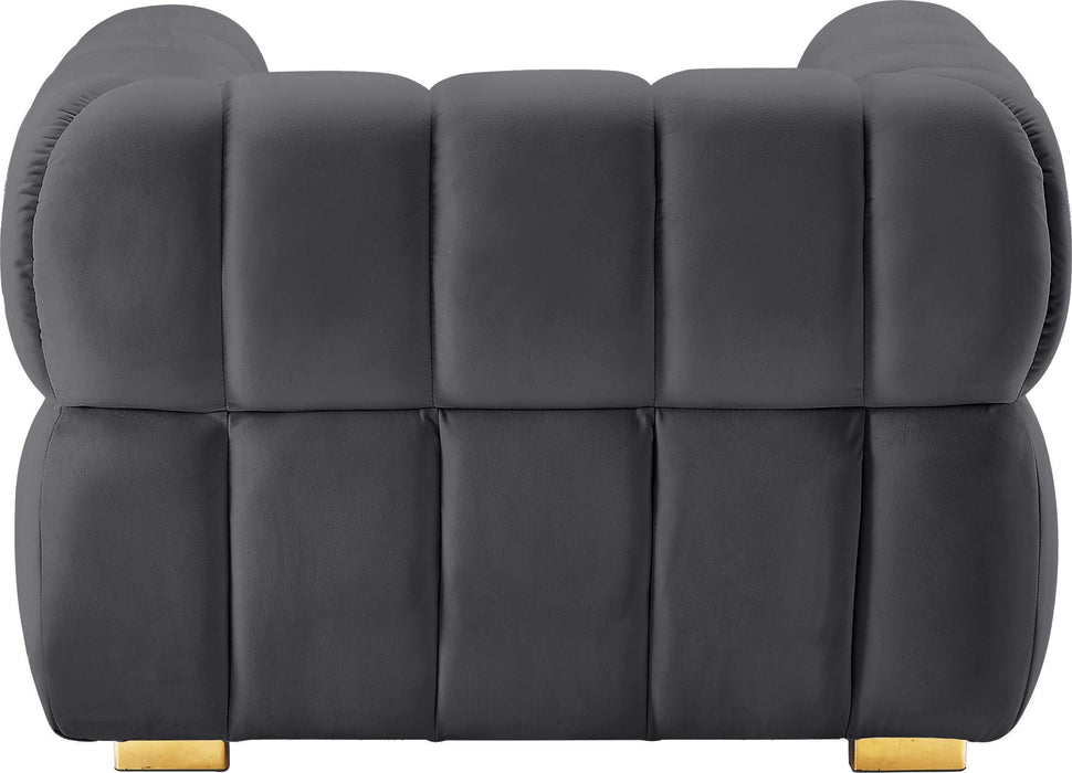 Gwen Grey Velvet Chair