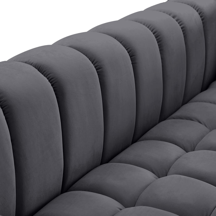 Gwen Grey Velvet Sofa - Furniture Stars (Chicago, IL)