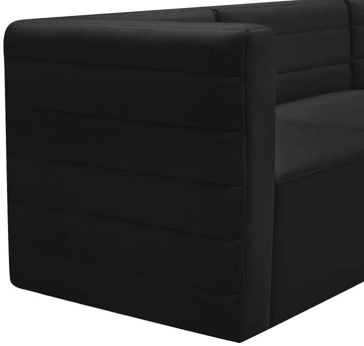 Quincy Black Velvet Modular Corner Chair - Furniture Stars (Chicago, IL)