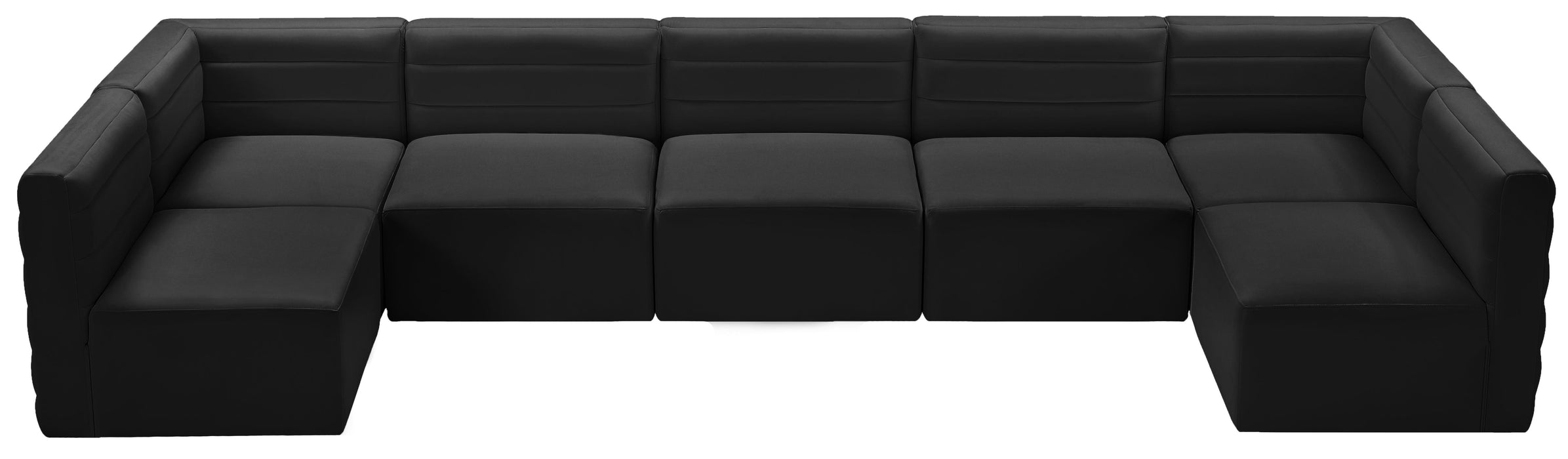 Quincy Black Velvet Modular Sectional