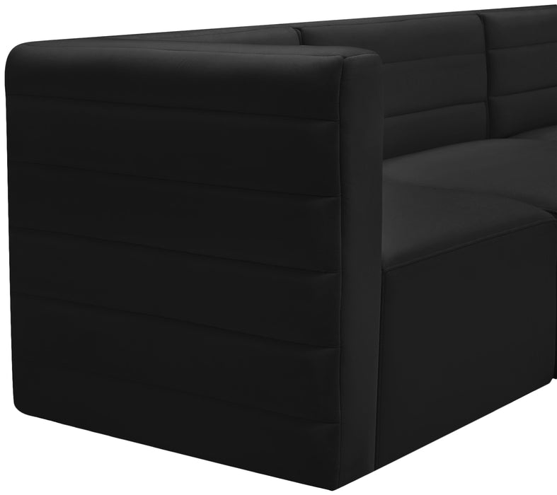 Quincy Black Velvet Modular Sectional - Furniture Stars (Chicago, IL)