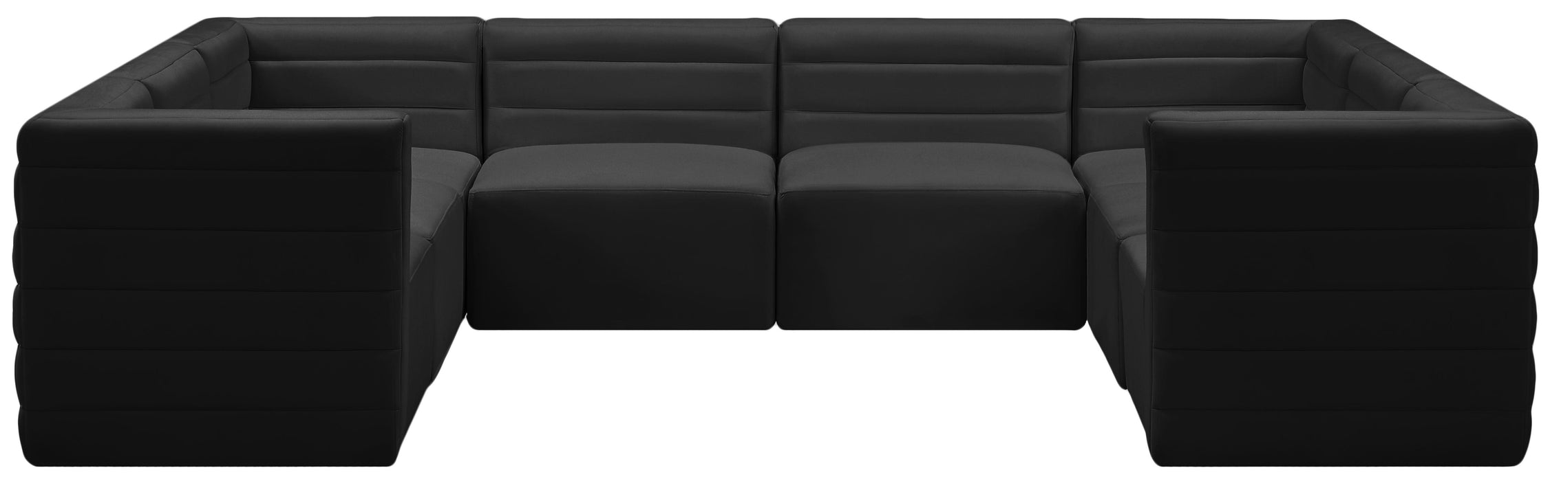 Quincy Black Velvet Modular Sectional