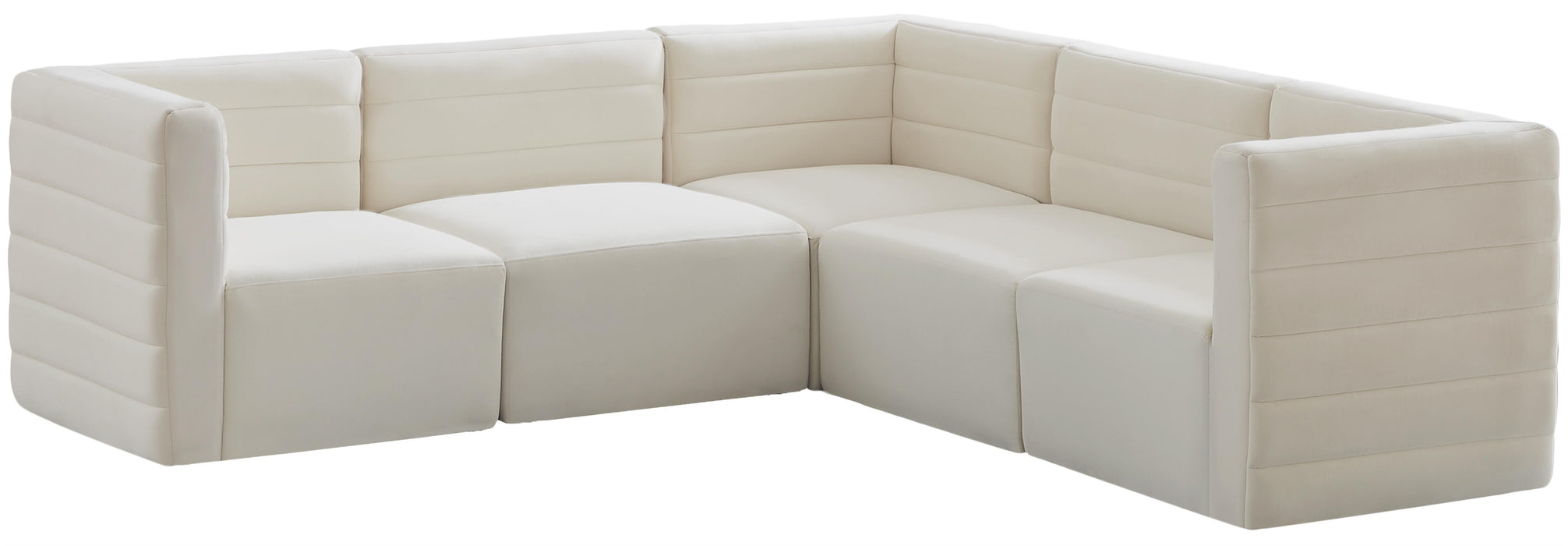 Quincy Cream Velvet Modular Sectional