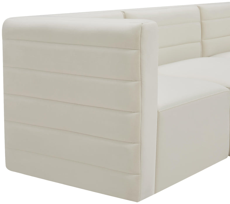 Quincy Cream Velvet Modular Sectional - Furniture Stars (Chicago, IL)