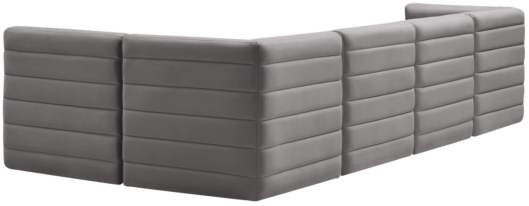 Quincy Grey Velvet Modular Sectional