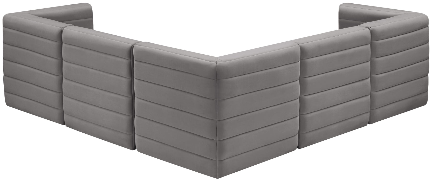 Quincy Grey Velvet Modular Sectional