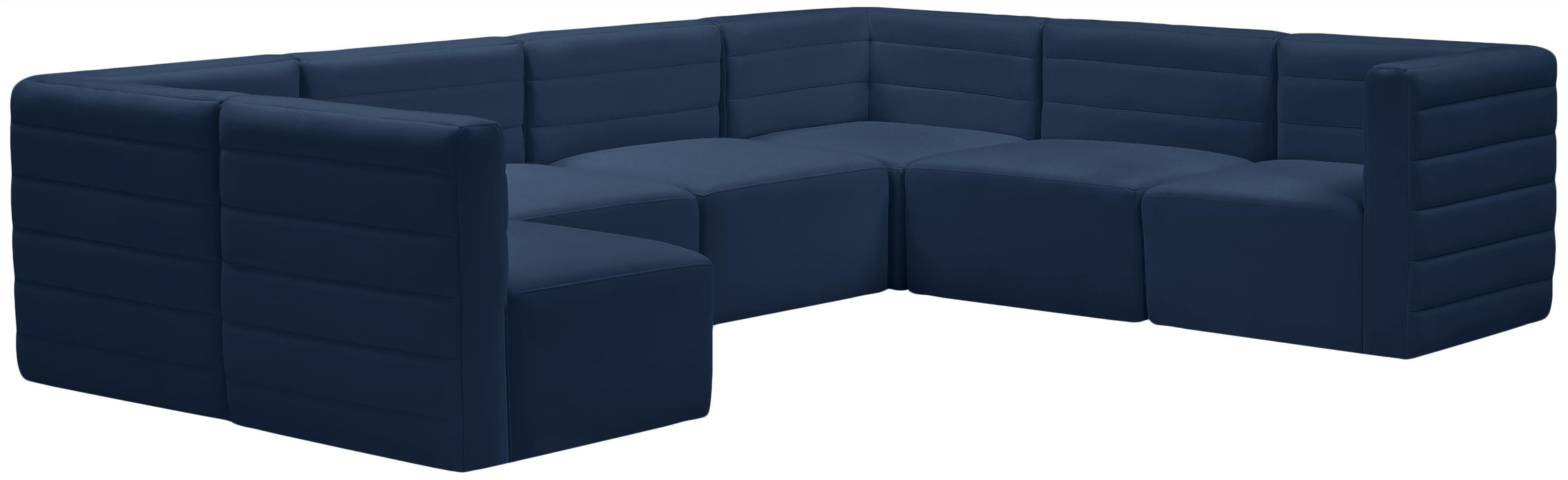 Quincy Navy Velvet Modular Sectional