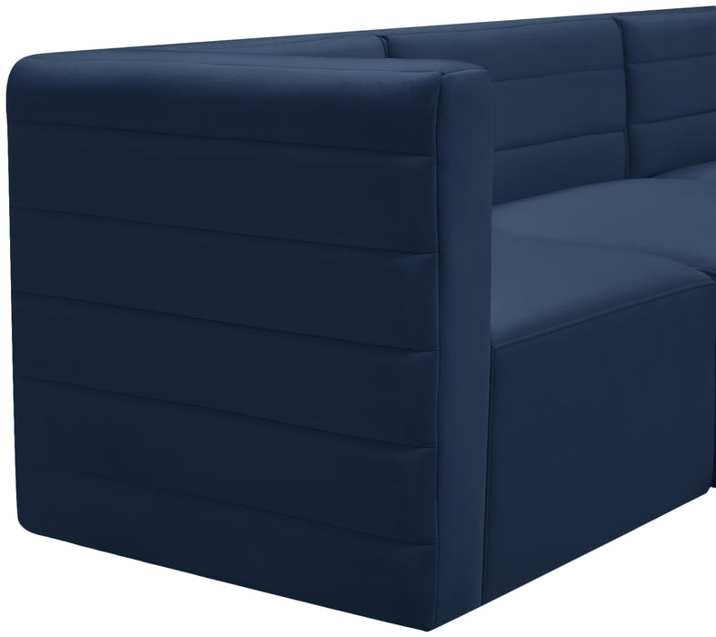 Quincy Navy Velvet Modular Sectional - Furniture Stars (Chicago, IL)