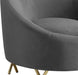 Serpentine Grey Velvet Chair - Furniture Stars (Chicago, IL)