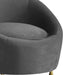 Serpentine Grey Velvet Chair - Furniture Stars (Chicago, IL)
