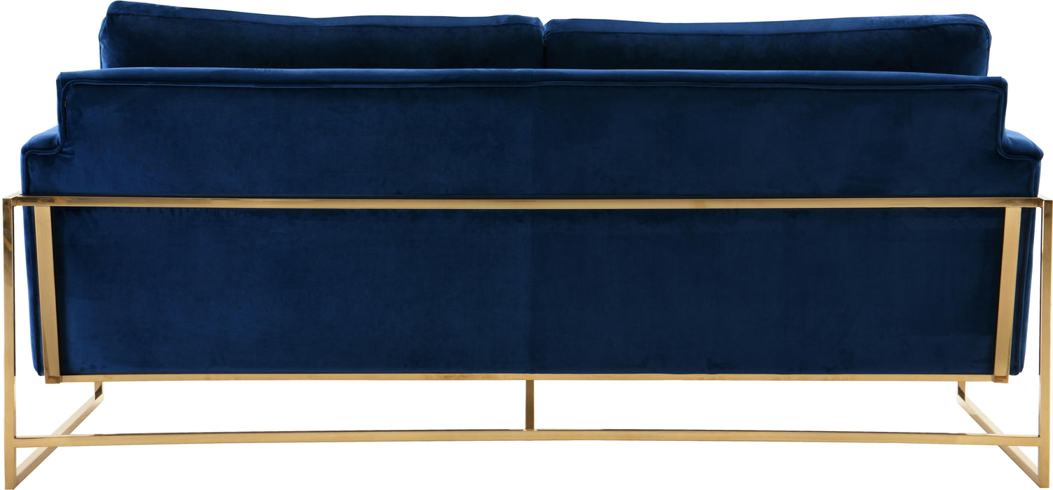 Mila Navy Velvet Sofa