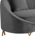 Serpentine Grey Velvet Sofa - Furniture Stars (Chicago, IL)