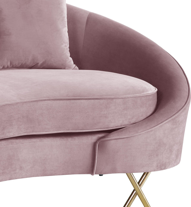 Serpentine Pink Velvet Sofa - Furniture Stars (Chicago, IL)