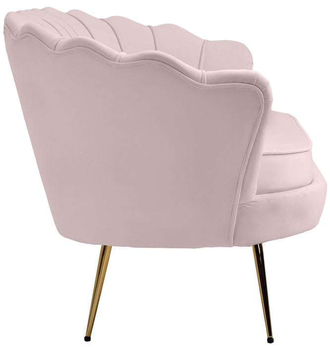 Gardenia Pink Velvet Loveseat